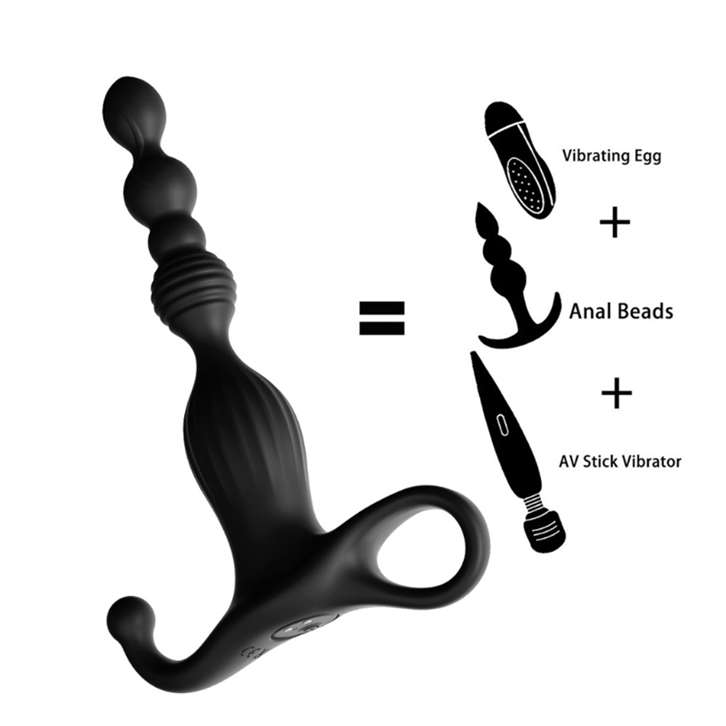 Electric Silicone Vagina Vibrator Vibrating Butt Plug Rrostata Massager Anal Sex Toys Anal Beads For Women Men AQ080