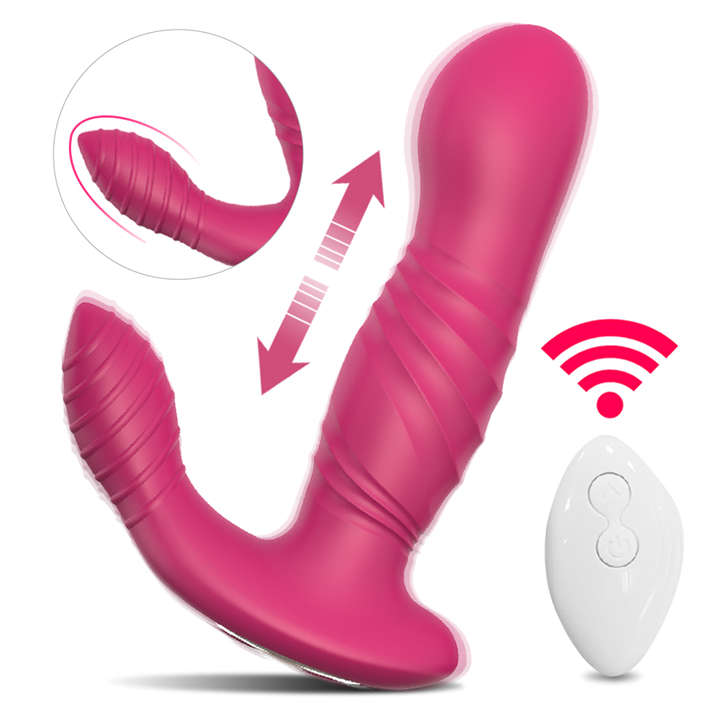 New arrival Anal Massager Wholesale Prostate Vibrator Telescoping Anal Plug Vibrator Anal Plug AQ102