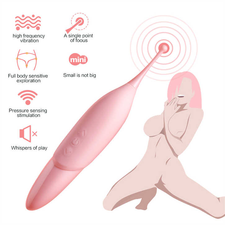 Adult Silicone Vibrator G Spot Double Headed Vibrator Clit Stimulation Usb Rechargeable Vagina Vibrator Sex Toy For Women AV120