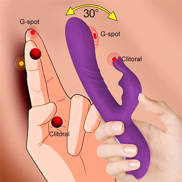 Mimic Finger Wiggling Rabbit Dildo Vibrators Female Powerful G Spot Clitoris Stimulator Sex Toys for Women Adults Masturbator AV156